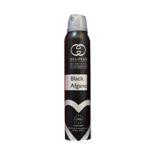 اسپری خوشبو کننده بدن مردانه دلوان مدل black afgano حجم 200 میلی لیتر